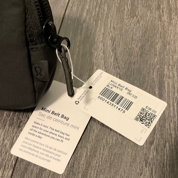 Lululemon Mini Belt Bag Black Fanny Pack NWT - Picture 8 of 10